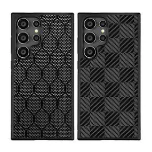 Real Carbon Fiber Magsafe Case for Samsung Galaxy S25 S24 Ultra TPU Frame Cover - Picture 1 of 16