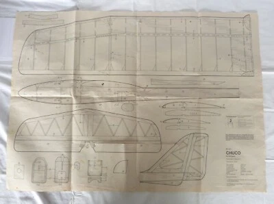 Auflösung.Nachlass.Seltener  Modellbauplan-MT-1074 Chuco-Wurfgleiter--Ansehen - Bild 1 von 4
