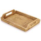 Rectangule Rattan Woven Serving Tray Decorative Display Tray Storage