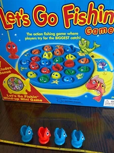 Pressman Lets Go Fishing Set Of 4 Replacement Fish Red Blue - Picture 1 of 3