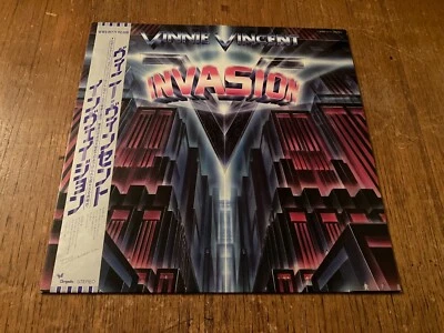 VINNIE VINCENT INVASION S/T LP+OBI Vinyl JAPAN 1986 KISS Slaughter Nelson Nitro - Image 1 of 4