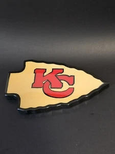 Vintage NFL KANSAS CITY CHIEFS Arrowhead Wooden Glossy Wall Plaque Logo - Picture 1 of 5
