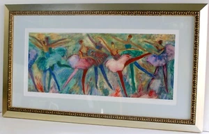 BARBARA WOOD 1926-2023 SERIOLITHOGRAPH SIGNED NUMBERED THE ENSEMBLE DANCERS COA - Picture 1 of 11