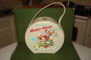 1963 Walt Disney Official Luggage-Travelling w/ Mickey Mouse & Friends, NICE - Picture 1 of 9