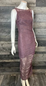 Free People Lindsey Lace Midi Dress XS Purple Mauve Bodycon Boho & Slip Inner - Picture 1 of 12