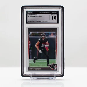 Football 2024 Drake London #15 Panini SCORE NFL CGC 10 Gem Mint - Picture 1 of 4