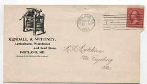 1901 Portland ME ad cover Kendall & Whitney agricultural warehouse [h.5996] - Picture 1 of 4