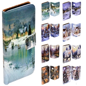 Phone Case For Nokia Series - Snow White Christmas Theme Flip Wallet Phone Cover - Picture 1 of 10
