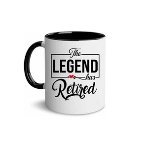 The Legend Has Retired Ceramic Coffee Mug, Retirement Gift Ideas For Co-workers - Picture 1 of 7