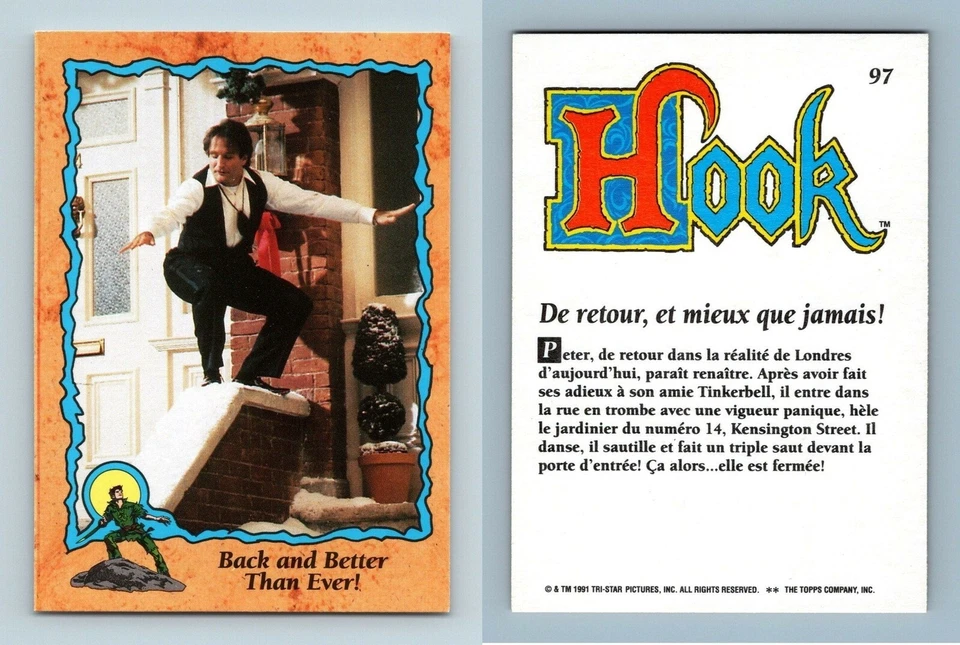 De Retour, Et Mieux Que Jamais #97 Hook 1991 Topps French Trading Card - Image 1 of 1