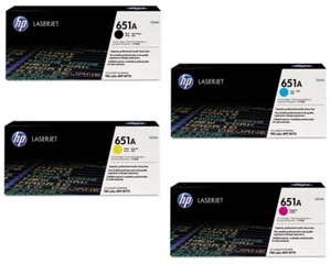 ORIGINAL TONER HP 651A - KIT 4 COULEURS NOIR - CYAN - YELLOW - MAGENTA - Photo 1/10