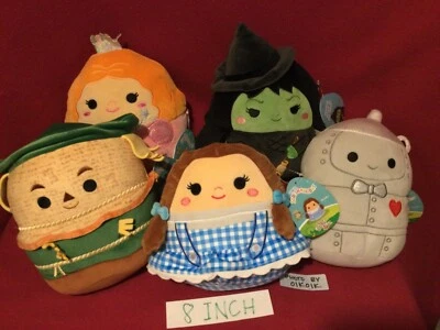 8” Wizard of Oz Dorothy Tin man Scarecrow Witch West Glinda Toy Lot Squishmallow - Image 1 of 2