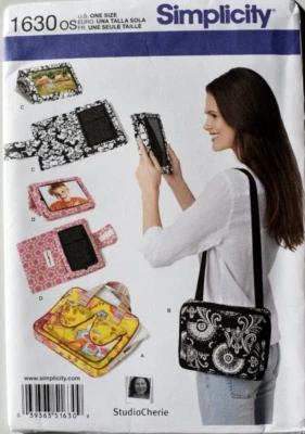 PATRÓN SIMPLICIDAD 1630 E LIBRO LECTOR FUNDA TABLET FUNDA PARA HACER SIN CORTAR NUEVO FF Foto 1 de 2