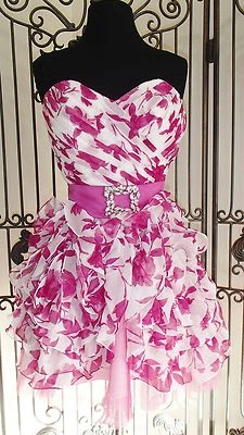G640   ALYCE DESIGNS 4217   SZ 4 MAGENTA   HOMECOMING PROM GOWN DRESS - Image 1 of 4