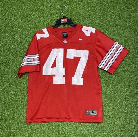 Nike Team Ohio State Buckeyes A.J. Hawk #47 Football Jersey Women’s Size Large L Cover