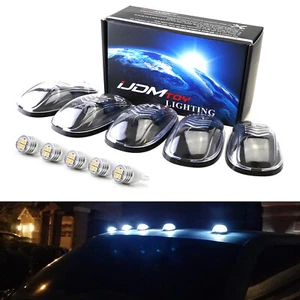 Clear Lens White Full LED Cab Roof Clearance Marker Light Kit For Truck SUV 4x4 - Picture 1 of 11