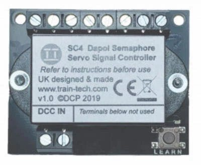 Train-Tech SC4 DCC Signal Controller für 2 Dapol Servo Semaphoren - Bild 1 von 2