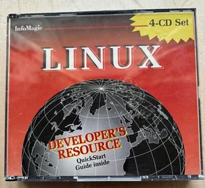 InfoMagic Linux Developer's Resource Software 4 CD 1995 No Booklet Slackware - Picture 1 of 4