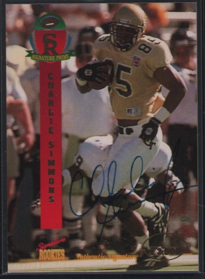 1995 Signature Rookies Prime - Autographs #38 Charlie Simmons Auto - Image 1 of 1