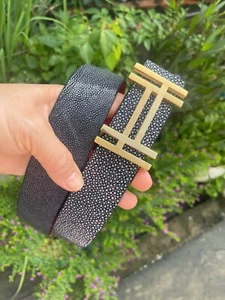No Jointed -Men's Luxury Genuine  Skin Leather Belt for  Pin Buckle - Picture 1 of 14