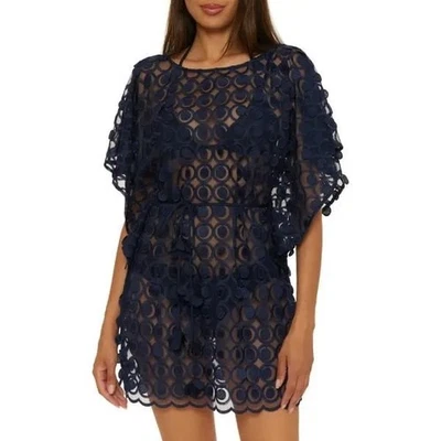 Caftán burbujeante junto a la piscina Trina Turk, informal transparente, cubierta de playa para mujer talla S-M Foto 1 de 4