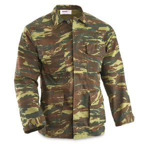 Authentic Greek Military Combat Coat BDU Shirt Lizard Camo All Size Army New - Bild 1 von 2