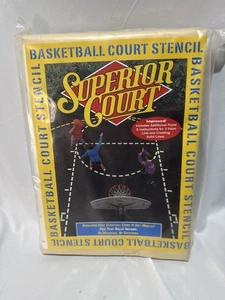 Superior Court Basketball Court Stencil Ursa Major Regulation Markings 1994 Vtg - Picture 1 of 2