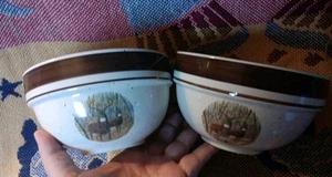 Lot 2 Cabela's Folkcraft Stoneware Bowl Whitetail Buck 4 Cup Capacity, 6”x4” - Picture 1 of 10