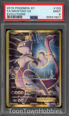 PSA 9 Pokemon - Mewtwo EX 103/108 Full Art  - XY Evolutions - Image 1 of 2