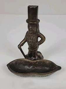 Mr. Peanut Nusshalter Vintage Gusseisen Bargeschirr Erdnussschale Schmuck, Süßigkeiten 7" - Bild 1 von 11