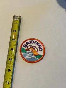 Girl Scouts Bridging Award Patch Round 2.5 Inch Embroidered - Picture 1 of 2