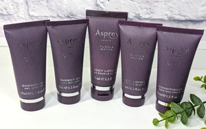 **READ** TRAVEL LOT 5🚨Asprey London Purple Water Conditioner Shower Gel Lotion - Picture 1 of 14