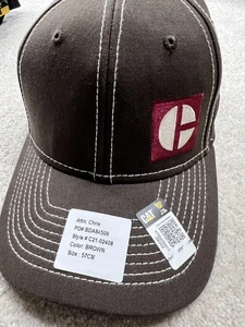 CAT C Block Mütze Kappe Druckknopflasche braun Low Profile Logo Workwear Herren Trucking - Bild 1 von 4