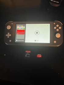 Nintendo Switch Lite 32GB Handheld System - Gray- Works Great! W/ Game and SDXC!