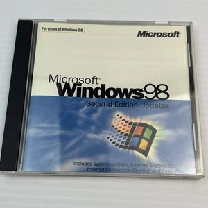 Microsoft Windows 98 Second Edition Updates Disc & CD Key Vintage Software VGC - Picture 1 of 5