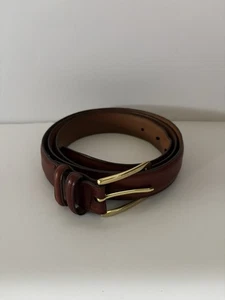Allen Edmonds Brown Leather Belt Men’s 42/105 Rugged Western Americana USA - Picture 1 of 11