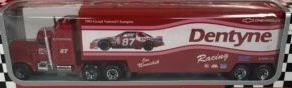 White Rose Collectibles 87 1:64 Joe Nemechek Dentyne Racing Team Transporter - Image 1 of 1