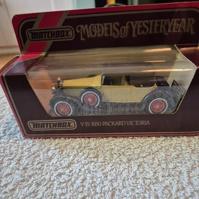 New - Matchbox Models of Yesteryear - Y-15 1930 Packard Victoria in Cream/Yellow - Image 1 of 4