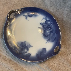 Rare Syracuse China Flow Blue PLUM Serving Plate No Gold Onondaga Pottery #2 - Picture 1 of 6