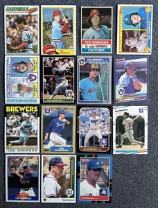 TED SIMMONS 1977-1989 Baseball Card Lot! 15x Cards Cardinals Braves Brewers HOF - Picture 1 of 2