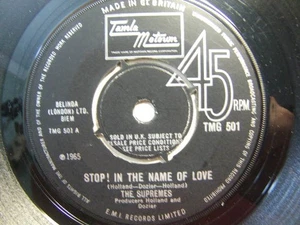 The Supremes – Stop! In the Name of Love 1965 7” Tamla-Motown TMG 501 - Imagen 1 de 1