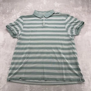 Levis Polo Shirt Mens Extra Large XL Green Striped Embroidered Logo Rugby Golf - Picture 1 of 13