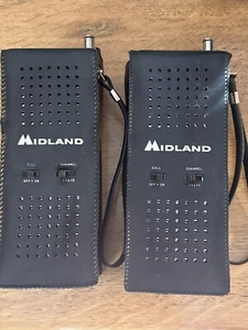 Pair Vintage Midland Transceiver Radios 100mw 3 Channel 13-431 Tested Works - Picture 1 of 5