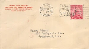 689 2c Von Steuben Planty #13, Harry Simon cachet in orange [60488] - Picture 1 of 1