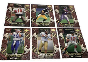 1999 Upper Deck Ovation Lot of 6 NFL cards # 4, 20, 35, 44, 56, & 59 - Vintage
