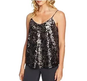 NWT $89 1.State Sequin Top XS Cami Camisole Dramatic Pause Lustre Nude NYE Party - Picture 1 of 12