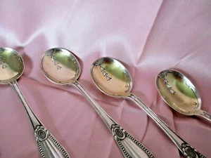 STERLING/18K Tetard Freres EISLÖFFEL Set 12 Silberschmiede zum König SELTEN - Bild 1 von 11
