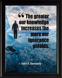 John F. Kennedy The Greater Our Poster Print Picture or Framed Wall Art - Picture 1 of 15