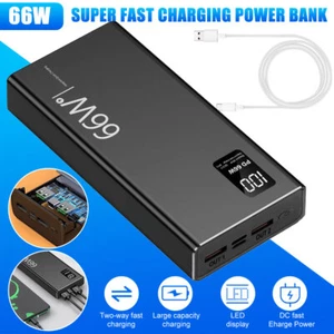 30000mAh Portable 66W Power Bank USB LCD External Battery Charger For Cell Phone - Picture 1 of 24