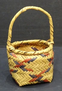 AUTHENTIC Native American MISSISSIPPI CHOCTAW INDIAN Woven River Cane BASKET - Picture 1 of 7